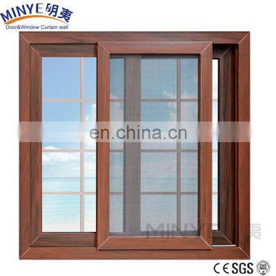 Aluminum hook lock sliding window with fly screen sliding window