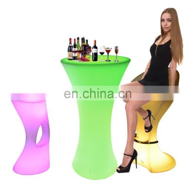 plastic stool /modern led portable bar counter chair and table outdoor led bar stool for event party outdoor patio garden