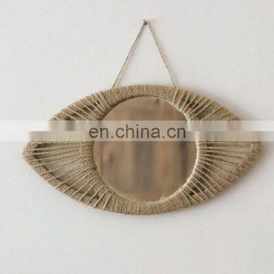 HOT Sale Jute Rope Mirror Eye, Straw Mirror Wall Decoration, Boho Decoration High Quality Cheap Wholesale