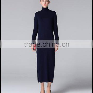 Sexy split package hip party knit sweater dress for women