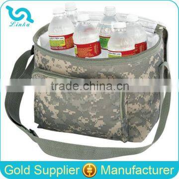 Portable Digital Camouflage Print Deluxe Insulated 6 Pack Cooler Bag With Adjustable Shoulder Strap