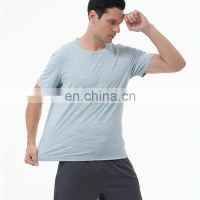 High Quality Lightweight Plus Size Breathable Mesh Active Workout Sport Blank T Shirts For Men Athletic Muscle Fitness Gym Wear photo-4