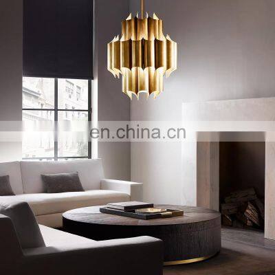 All-Copper Luxury Cathedral Ceiling Lighting  Chandelier for Hotel Club Bedroom Villa-Elegant Pendant Lights