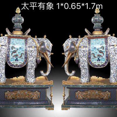 Cloisonn Factory Cloisonn Manufacturer Cloisonn Processing Cloisonn Crafts Cloisonn Manufacturer Wholesale Custom Cloisonn Copper Body Cloisonn Enamel Crafts Incense Burner, Elephant Spot photo-3
