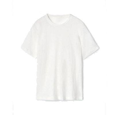 2025 spring new fashion simple standard version versatile round-neck linen T-shirt