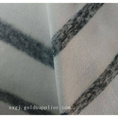 Premium 100% Polyester Yarn-Dyed Striped Coarse Needle Hacci Brushed Fleece Fabric for Winter Sweaters‌ photo-3