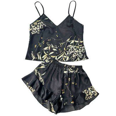 Ruffled Nightgown and Nightdress Set Manufacture Customized Pinstar