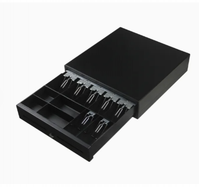 Metal Cash Drawer Double Cheque Slots 3 Lock Money Drawer Cash Register Drawer Box Tray Rj11 for POS System