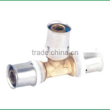 pex-al-pex pipes brass fitting Press fitting tee