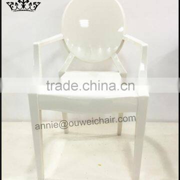 Resin stacking chair / dining resin chair / Ivory chair