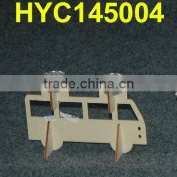 Wedding Decoration Use and Wood Material Bus Shaped Wooden Christmas candle holder