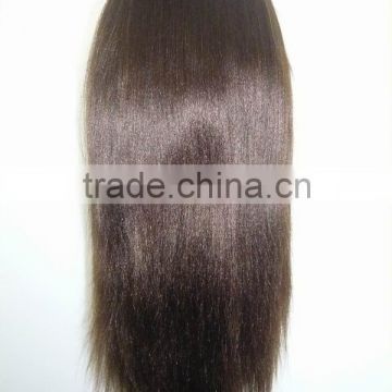 High quality Natural Color peruvian hair lace wig