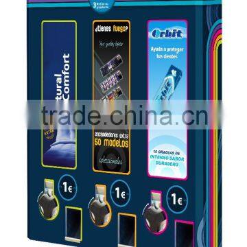 Vending Machine for Lighters, Cigarette Paper and Chewing Gum