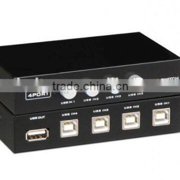 4 Ports USB 2.0 Sharing Switch Switcher Adapter Box For PC Scanner Printer 1to4
