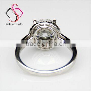 Round Brilliant Cut Moissanite 3CT 9.0mm Center 14k 18k White Yellow Gold Halo Diamond Engagement Ring photo-2