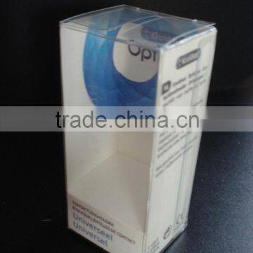 clear plastic PVC packaging box with paper inserts