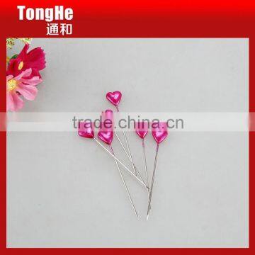 Decorative Pearl Heart Head Hijab Straight Pin