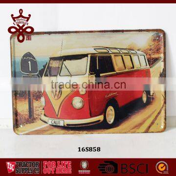 Vintage Art Wall Plaque Decor House Metal Painting LONDON BUS Photo Plaques photo-3