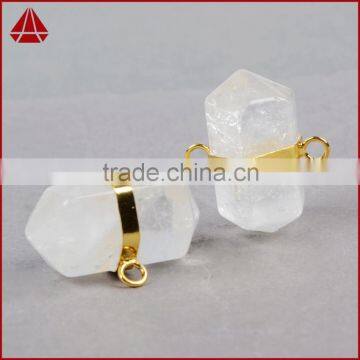 Natural hexahedron white quartz connector