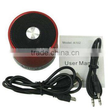 A102 HiFi Bluetooth 2.0 Aluminum Card Reader Mini Speaker photo-2