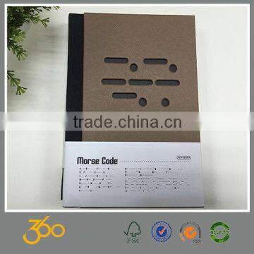 good price line notebook paper, business felt notebook with die-cut