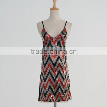 Good Quality Latest Design Shining Sequin Spaghetti Strap Club Dresses for Women Supplier's Choice