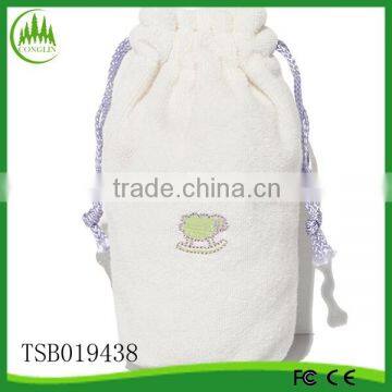 Wholesale Yiwu eco folding portable linen drawstring bag