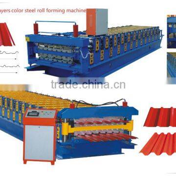 Most Popular Double Layer for Corrugated and Trapezoidal Roof Tile Roll Forming Machine