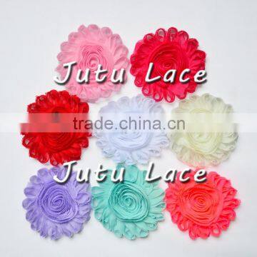 Popular Hair Accessories Fancy High Quality Hair Decorate Flower, Big Shabby Lace Flower Triming photo-3