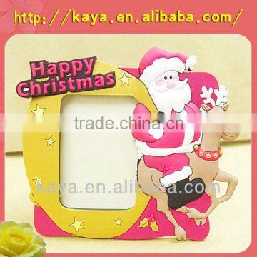 Christmas promotional gifts 3d embossed soft plastic funny picture frame