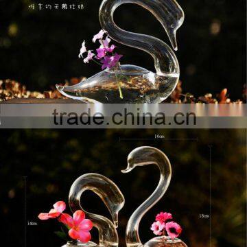 Mouth Blown Hanging Glass Vase For Wedding Decoration