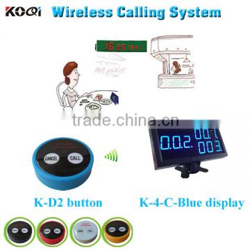 wireless service call button pager for waiter service client with factory price and popular in restaurant