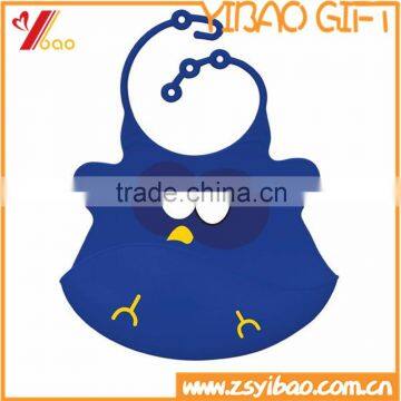 100% Food Grade Nontoxic Colorful Cute Animal Image Silicone Baby Bib