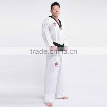 V Neck White Taekwondo Uniform WTF photo-3