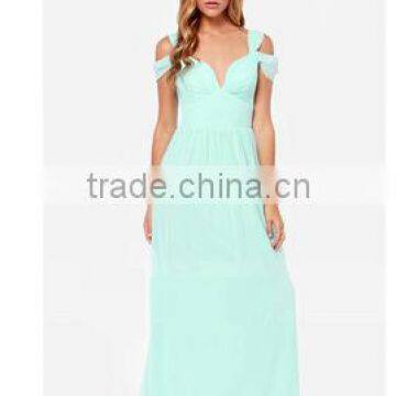 Women's Cute Light Green V-Neck Dress