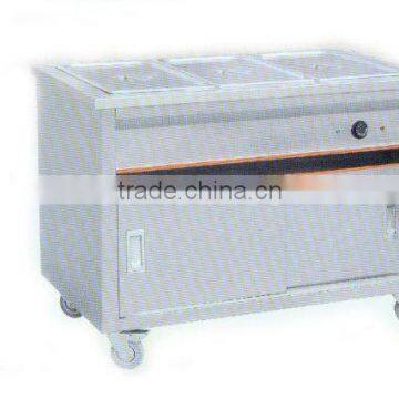 Trolley food processing machinery with cabinet