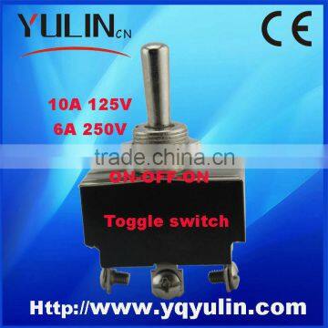 High quality ON OFF ON 3 pins screw termial toggle switch