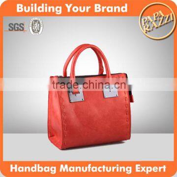 4020-Red color fashion high quality handbags alibaba Trade Assurance designer handbags