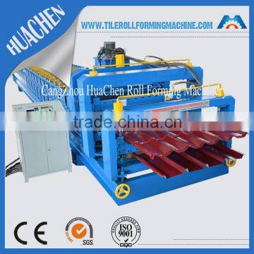 cnc double layer glazed tile roof panel making machine manufacturing line