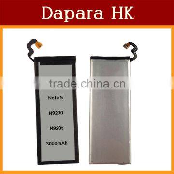 100% Original Replacement Battery For Samsung GALAXY Note 5 N9200 N920t 3000mAh Free Shipping