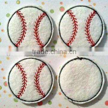 sports felt applique embroidery baseball design