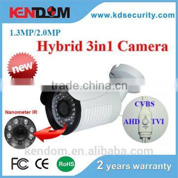 Kendom New Nanometer IR leds Bullet Camera Housing 4 in 1 Camera equals to CVBS CVI TVI AHD Camera the Most Popular in 2015