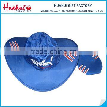 Wholesale High Quality Custom Printed 190T Nylon Foldable Cowboy Hat                        
                                                Quality Choice