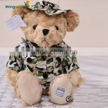 Alibaba customized stuffed plush teddy bear with t-shirt printed