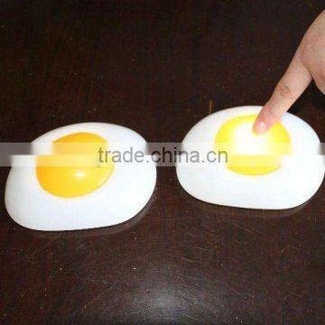 CE/ROHS Fried Egg shaped LED Touch light/ Night light/ Push light