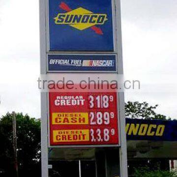 UV Flatbed Print Custom Full Colour High Quality Gas Price Sign