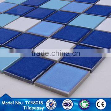 TC-48018 China Wholesale Price for Blue and White Ceramic Mosaic Tiles photo-3