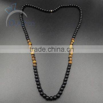 Simple Black Stone Beads Necklace photo-2