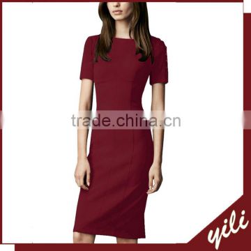 new european fashion women bandage dress with button shoulder