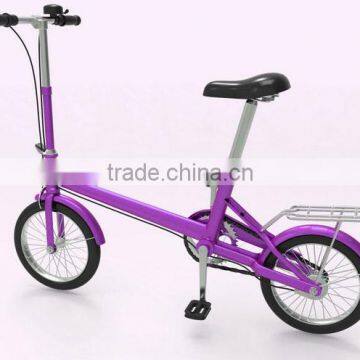 China Factory 16 Alloy single Speed Folding Bike for Girls FB-B107